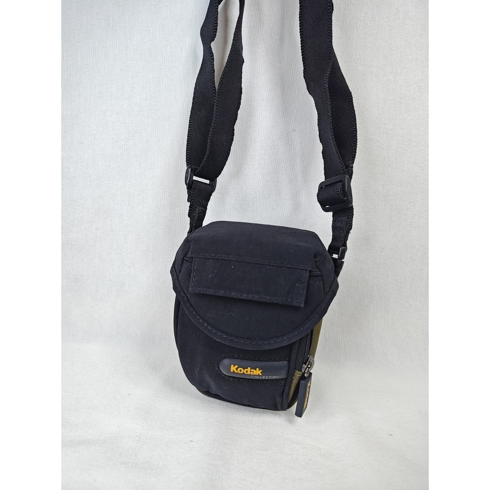 Kodak Dual‎ Compartment Digital Camera Bag Black Green With Adjustable Strap